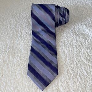 CALVIN KLEIN Diagonal Stripe Silk Necktie